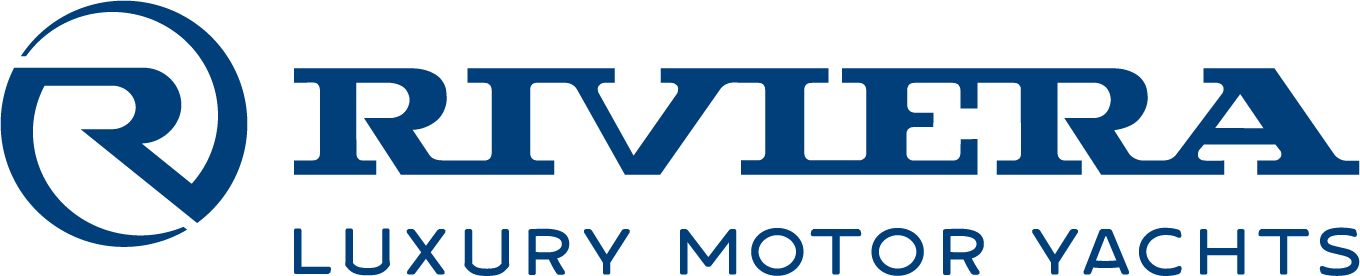 Powerboats Riviera Brand Logo Blue