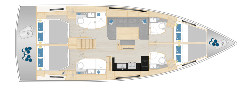 Hanse 460 Sail Boat Preview Image Plan