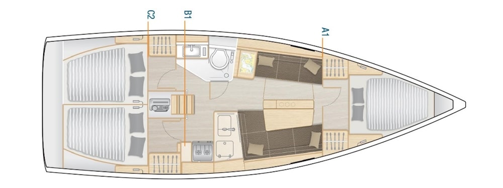 Hanse Sail Boat 348 Preview Image Plan