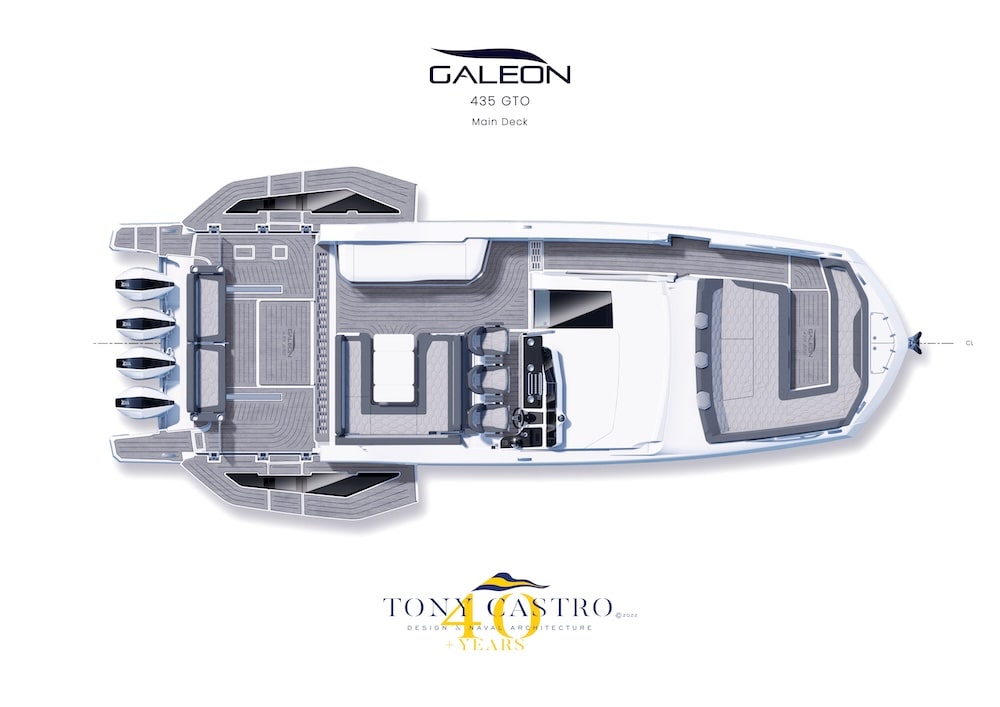 Galeon 435 GTO Boat Preview Image Plan