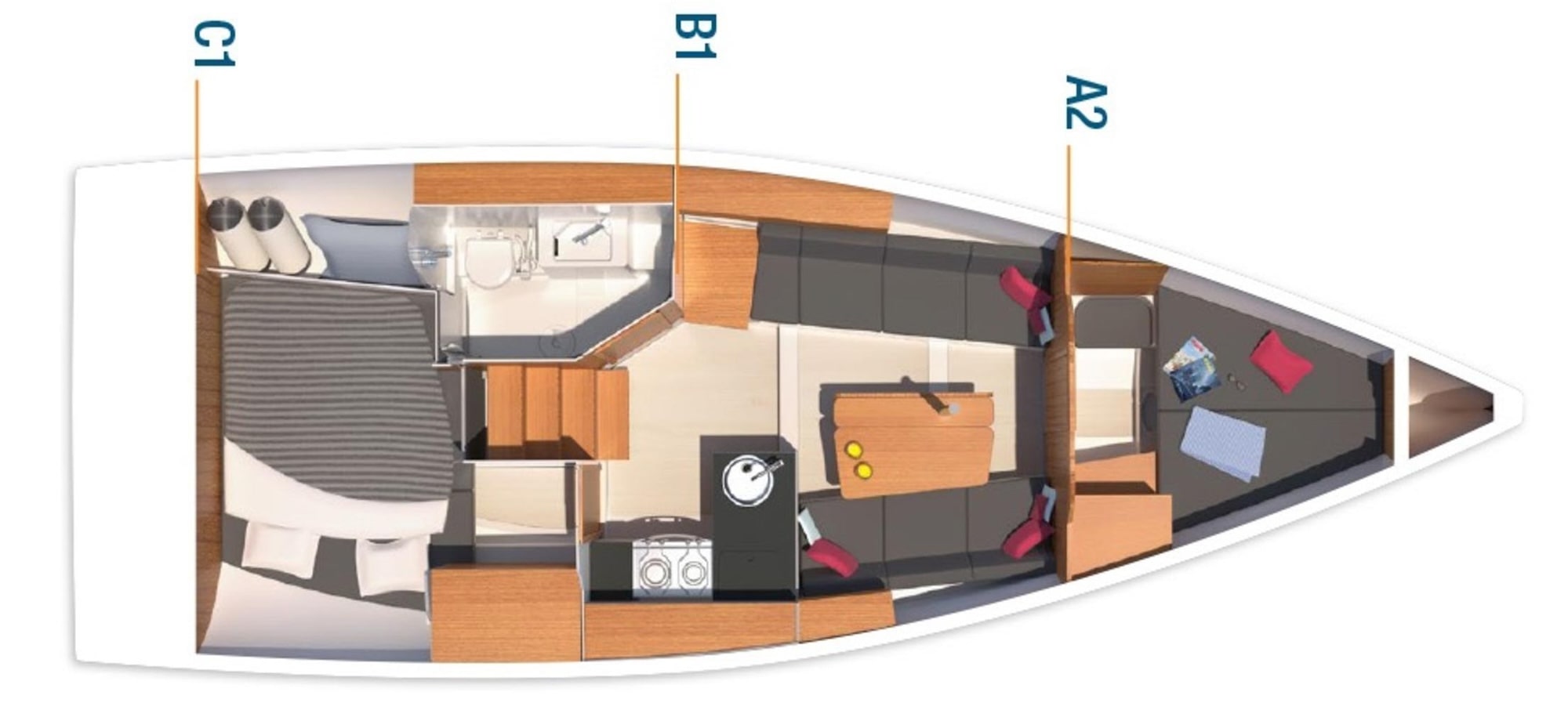 Hanse Sail Boat 315 Preview Image Plan