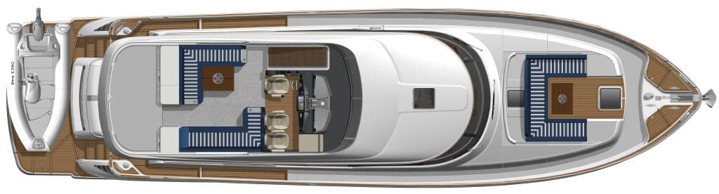 Riviera Boat Belize 66 Daybridge Anchored Preview Plan Image