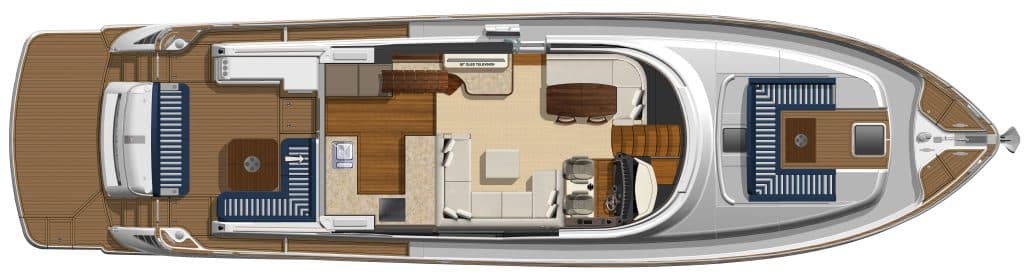 Riviera Boat Belize 66 Daybridge Anchored Preview Plan Image