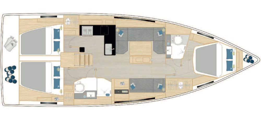 Hanse Sail Boat 410 Preview Image Plan