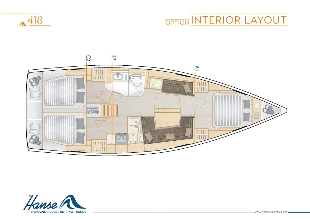 Hanse Sail Boat 418 Preview Image Plan