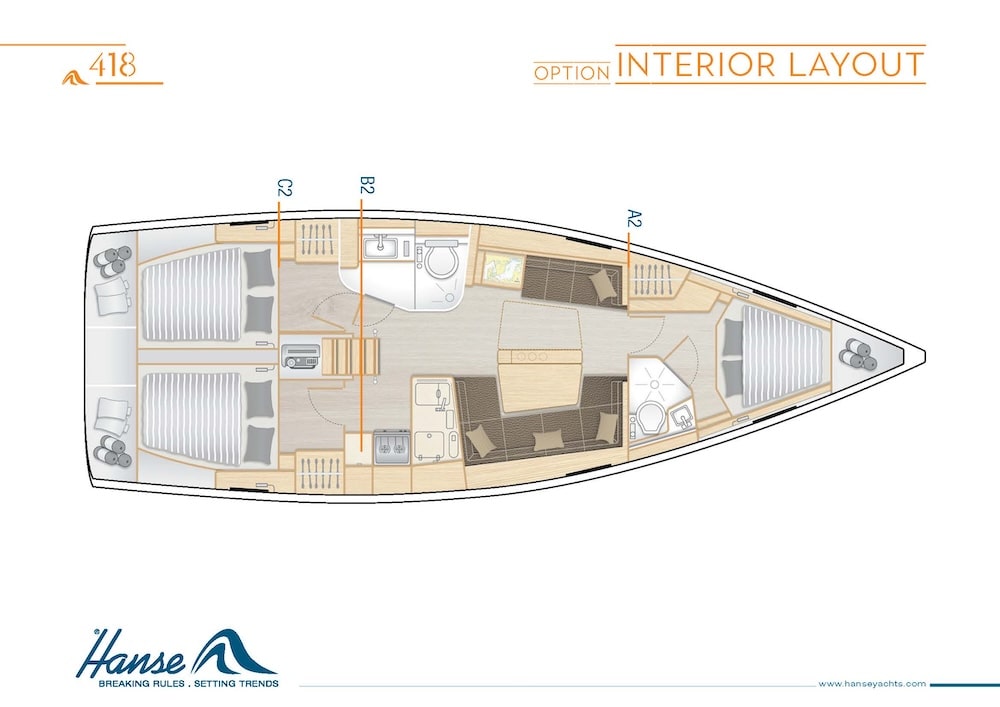 Hanse Sail Boat 418 Preview Image Plan