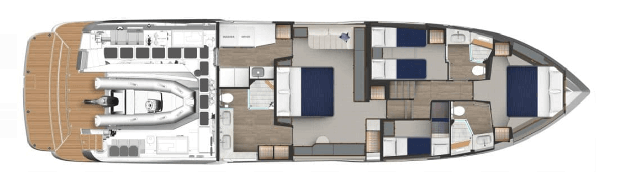 Riviera 6800 Sport Yacht Preview Plan mage