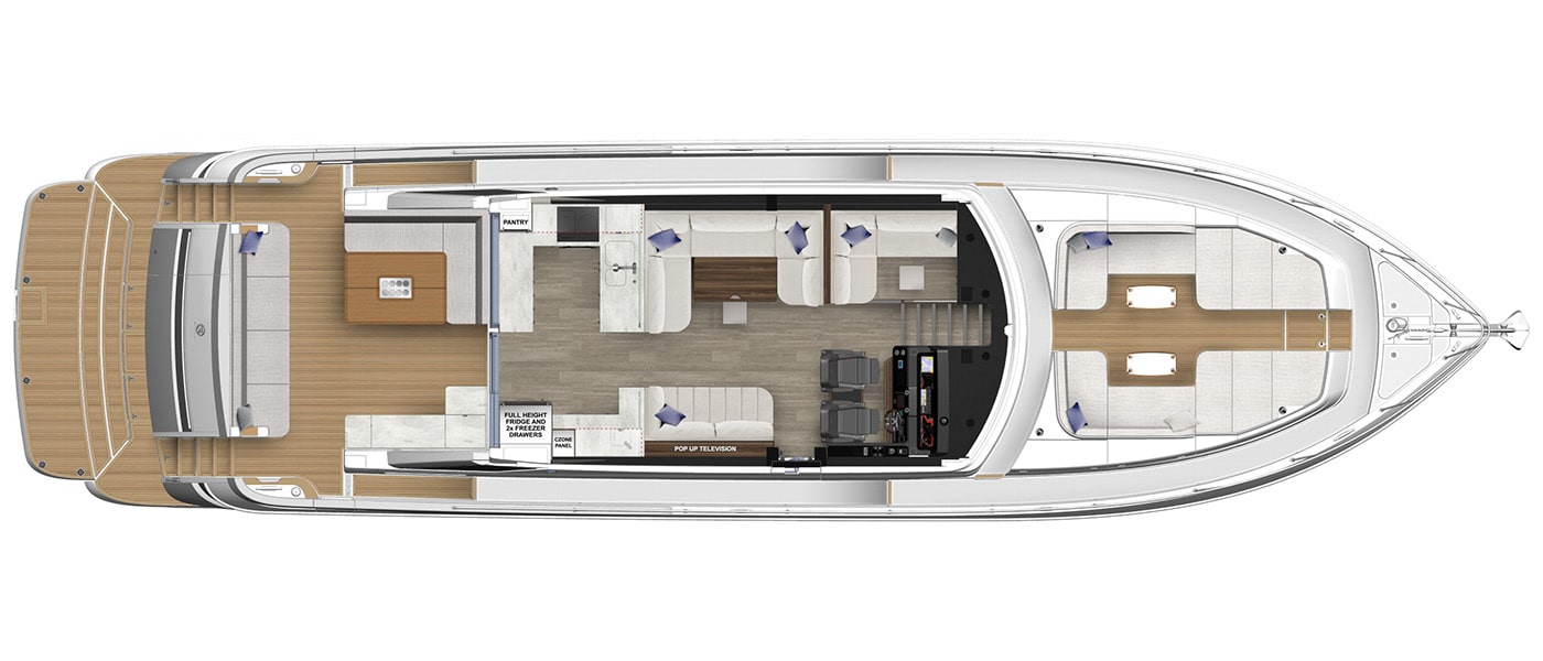 Riviera 6800 Sport Yacht Preview Plan mage