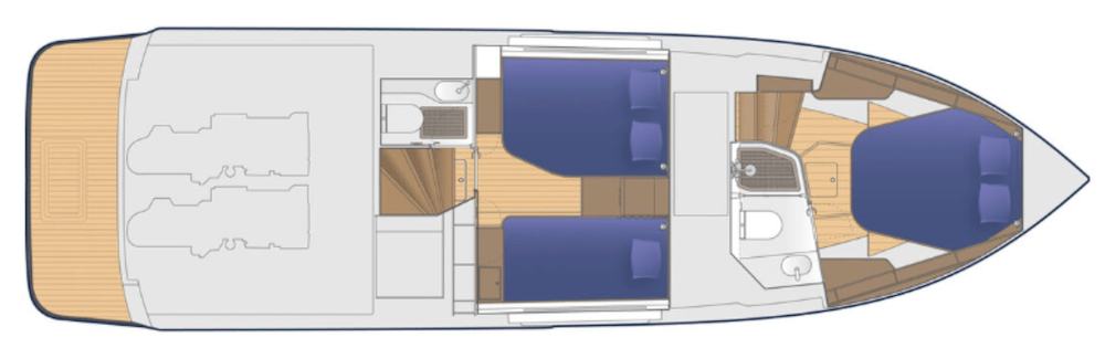 Targa 41 Boat Preview Image Plan