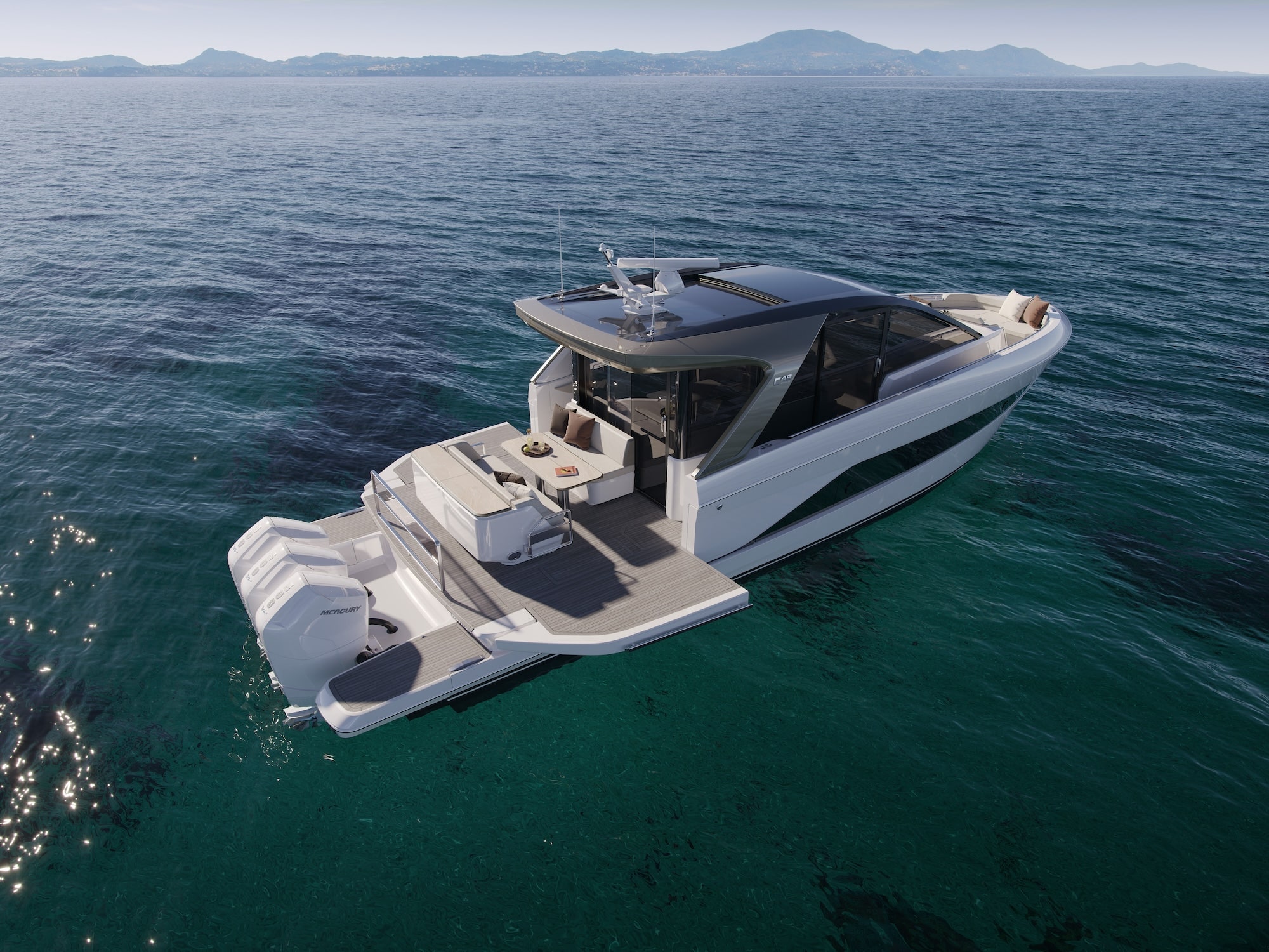 Powerboat Princess C48 Preview a water