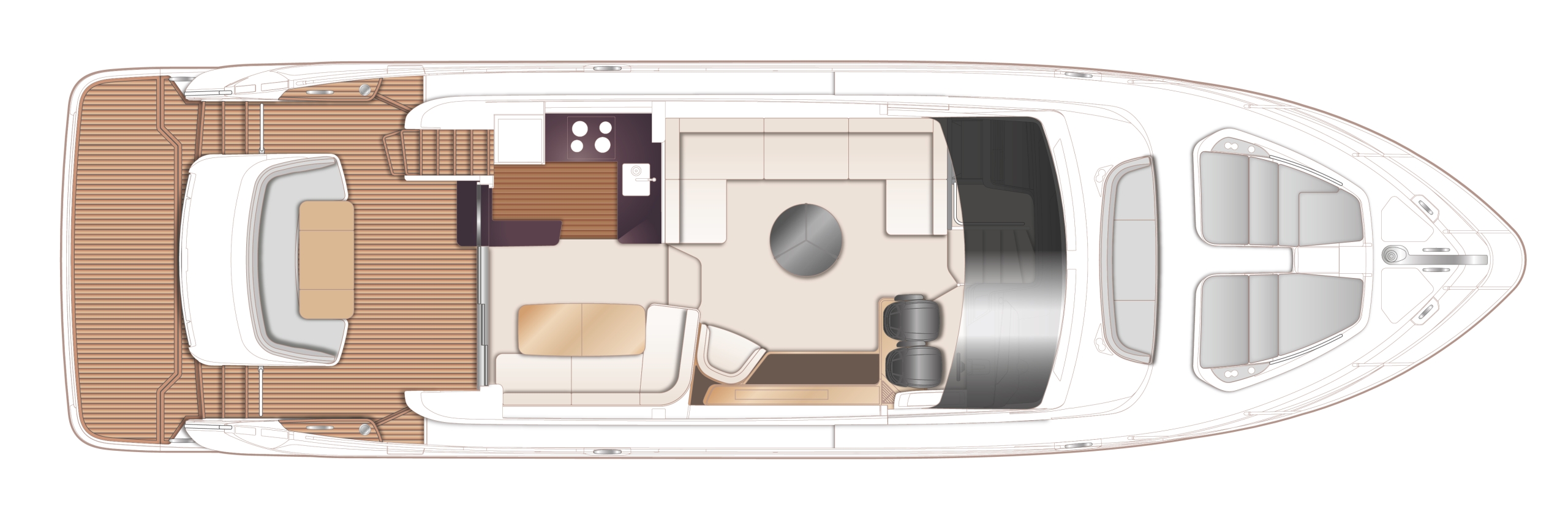 Princess F58 Boat Preview Plan Image