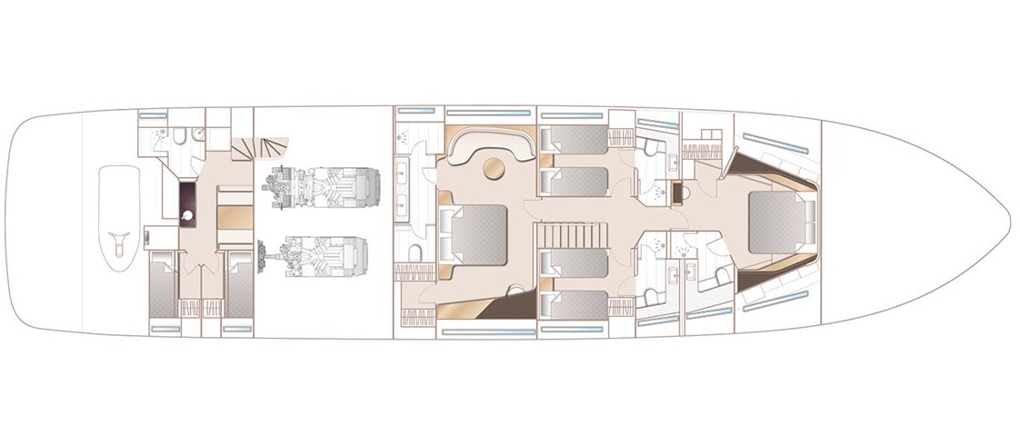 Princess X95 Vista Boat Preview Plan Image